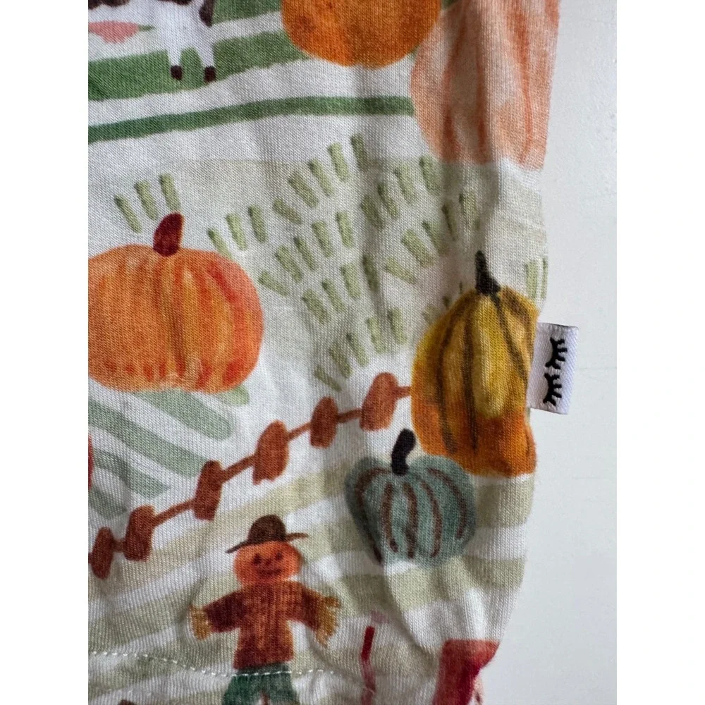 Little Sleepies Autumn on the Farm Bamboo Pajama Top 18-24 Months Pumpkin LS